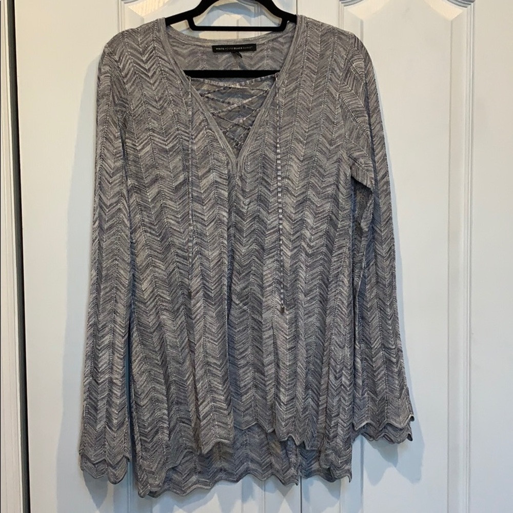 WHBM Lace Up Sweater Tunic